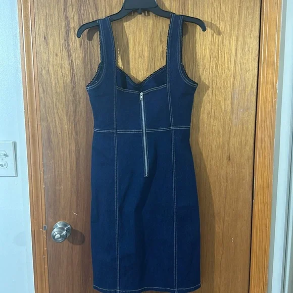 Steve Madden Dark Blue Denim Sheath Dress - Picture 6 of 7